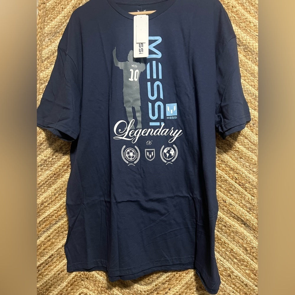 Lionel Messi FIFA Men's Argentina Soccer Tshirt,Blue,Number 10,Size 2XL,NWT